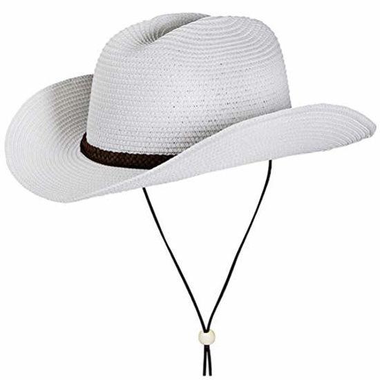 GetUSCart- Straw Cowboy Hat,Summer Beach Panama Sun Hats Men