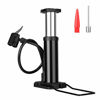 Picture of QKURT Bike Pump, Foot Activated Bicycle Pump, Portable Mini Bicycle Pump fits Universal Presta and Schrader | Aluminum Alloy Bicycle Tire Pump for Road, Mountain and BMX Bikes, Black