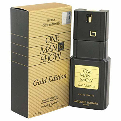 Picture of Jacques Bogart One Man Show Eau De Toilette Spray (Gold Edition) for Men, 3.33 Ounce