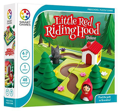 Picture of SmartGames Little Red Riding Hood Deluxe Skill-Building Board Game with Picture Book for Ages 4-7, 24x29x6 cm (LxWxH)