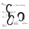 Picture of HEROCLIP Carabiner Clip and Hook (Small) for Purse, Stroller, and Backpack, Stealth Black