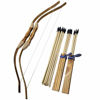 Picture of Adventure Awaits! - 2-Pack Handmade Wooden Bow and Arrow Set - 20 Wood Arrows and 2 Quivers - for Outdoor Play