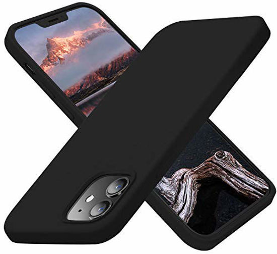 Picture of Cordking Designed for iPhone 12 Case, Designed for iPhone 12 Pro Case, Silicone Shockproof Phone Case with [Soft Anti-Scratch Microfiber Lining] 6.1 inch, Black