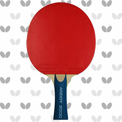 Picture of Butterfly Addoy Table Tennis Racket - Table Tennis Paddle with Smooth Rubber - Great Beginner Ping Pong Racket - ITTF Approved Butterfly Ping Pong Paddle - Choose 1000, 2000, or 3000 Ping Pong Racket Models