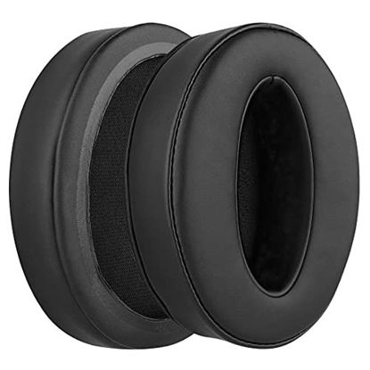 Picture of Geekria QuickFit Protein Leather Replacement Ear Pads for Sennheiser HD4.50BT, HD4.50BTNC, HD4.40BT Headphones Ear Cushions, Headset Earpads, Ear Cups Repair Parts (Black)