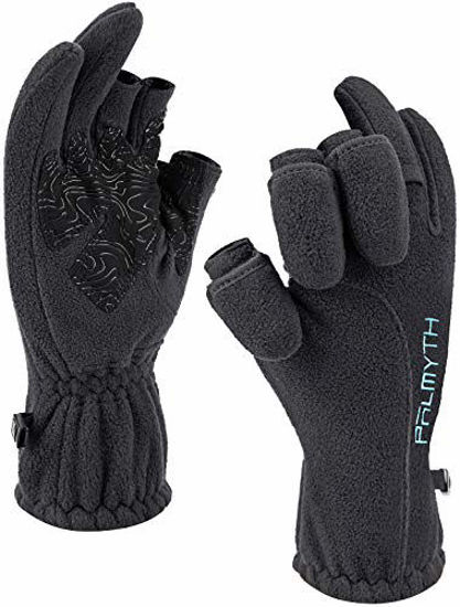 Palmyth Cold Weather Fleece Fishing Gloves 3 Cut Fingers Convert Magnet –  Palmyth Fishing