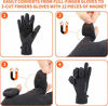 Picture of Palmyth Magnetic Fleece Fishing Gloves Convertible 3-Finger Ice Fishing Gloves Warm for Cold Weather and Winter Men Women Photography Running Outdoor (Black, Large)