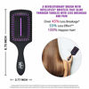 Picture of Wet Brush, Refresh and Extend Paddle Detangler For All Hair Types, Removes Dirt Excess Oils and Impurities Charcoal Infused Bristles, Black