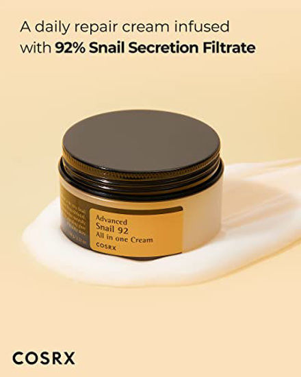 Picture of COSRX Advanced Snail 92 All in One Repair Cream 3.52 oz / 100g | Snail Secretion Filtrate 92% for Moisturizing | Korean Skin Care