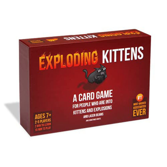 Picture of Exploding Kittens - A Russian Roulette Card Game, Easy Family-Friendly Party Games - Card Games for Adults, Teens & Kids - 2-5 Players