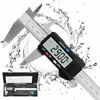 Picture of Caliper Measuring Tool, Qfun Vernier Digital Caliper Stainless Steel 6 Inch/150mm, Digital Micrometer Waterproof, Easy Switch from Inch to Millimeter, Large LCD Screen