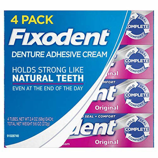 Picture of Fixodent Original Denture Adhesive Cream-2.4 oz, 4 pk