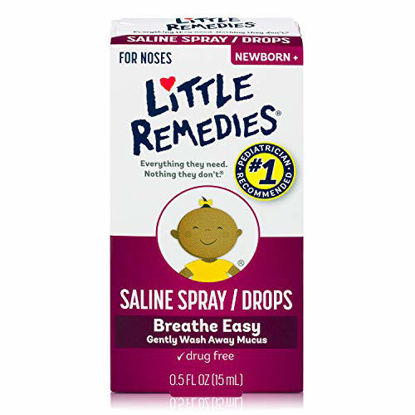 Picture of Little Remedies Saline Spray and Drops, Safe for Newborns, 0.5 fl oz