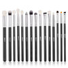 Picture of BEILI Eye Makeup Brushes Set 15pcs Natural Goat Hair Eyeshadow Brushes Set Soft Synthetic Eye Shadows Blending Concealers Eyebrow Eyeliner Professional Make Up Brushes Set (Black)