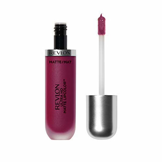 Picture of Revlon Ultra HD Matte Lipcolor, Velvety Lightweight Matte Liquid Lipstick in Pink, Devotion (600), 0.2 oz