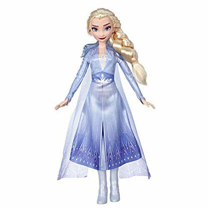 Picture of Disney Frozen Elsa Fashion Doll with Long Blonde Hair & Blue Outfit Inspired by Frozen 2 - Toy for Kids 3 Years Old & Up