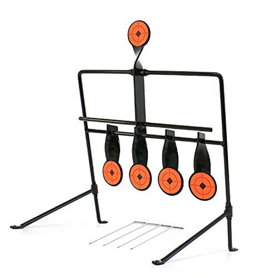 Picture of W WIREGEAR BB Gun Targets Pellet Gun Targets Resetting Target Compact Package Fixed Heavy Metal Steel Auto Reset for .177 to .20 Caliber Shooting Outdoors