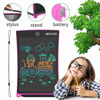 Picture of NEWYES 8.5 Inches Colored Doodle Board for Toddlers LCD Screen Writing Tablet with Lock Function Magnetic Drawing Board Erasable Doodles Notepad for Boys Kids Ages 3+ Pink with Lanyard