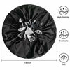 Picture of Silk Bonnets For Women,Double Layer Extra Large Satin Sleeping Cap With Elastic,Satin Bonnet For Curly Hair,Satin Cap For Natural Hair, Women Girl Sleeping Cap (Black)