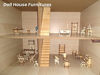 Picture of BOHS 34PCS Dollhouse Furnitures -Wooden 3D Puzzle - Scale Miniature Models Doll House DIY Accessories