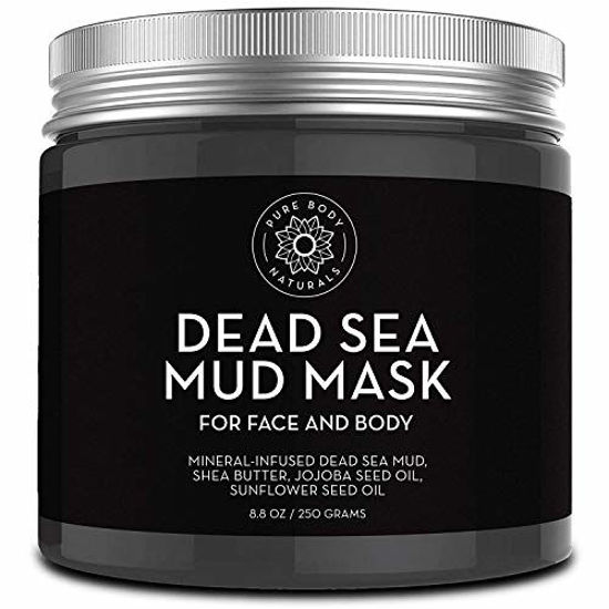 Picture of Pure Body Naturals Dead Sea Mud Mask for Face and Body, Purifying Face Mask for Acne, Blackheads, and Oily Skin, 8.8 Ounce