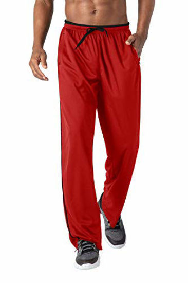 GetUSCart- BIYLACLESEN Sweatpants for Men Gym Pants Men Training Pants Men  Track Pants Men Polyester Athletic Pants Mens Mesh Pants Yoga Pants Red