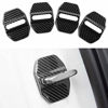 Picture of Car Door Lock Latches Cover Protector Replacement for BMW F30 F31 F34 F35 F36 F10 F11 M3 M5 X1 X2 X3 X4 X5 X6Car Accessories, 3M Adhesive Backing Pack of 4 (Stainless steel carbon fiber pattern)