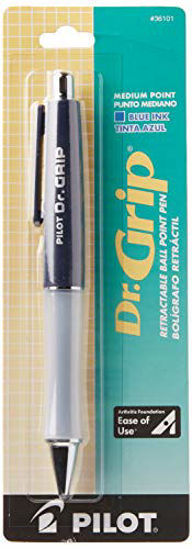 Picture of PILOT Dr. Grip Refillable & Retractable Ballpoint Pen, Medium Point, Navy Barrel, Blue Ink, Single Pen (36101)