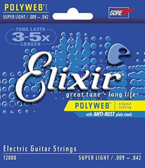 Picture of Elixir Strings Electric Guitar Strings w POLYWEB Coating, Super Light (.009-.042)