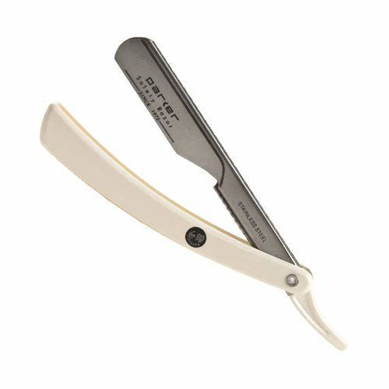 Picture of Parker PTW Push Type Blade Load Professional Straight Edge Barber / Shavette Razor with Stainless Steel Blade Arm and 5 Parker Premium Platinum Blades