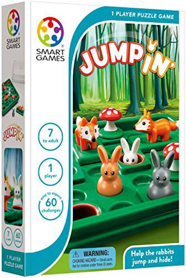 Picture of SmartGames Jump in, a Cognitive Skill-Building Travel Puzzle Game for Kids and Adults Ages 7 & Up, 60 Challenges in Travel-Friendly Case.