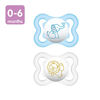 Picture of MAM Mini Air Pacifiers (2 pack), MAM Sensitive Skin Pacifier 0-6 Months, Best Pacifier for Breastfed Babies, Baby Boy Pacifiers