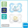 Picture of MAM Mini Air Pacifiers (2 pack), MAM Sensitive Skin Pacifier 0-6 Months, Best Pacifier for Breastfed Babies, Baby Boy Pacifiers