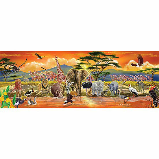 Picture of Melissa & Doug African Plains Safari Jumbo Jigsaw Floor Puzzle (100 pcs, over 4 feet long)