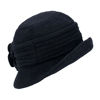 Picture of Womens Gatsby 1920s Winter Wool Cap Beret Beanie Cloche Bucket Hat A299 (Black)