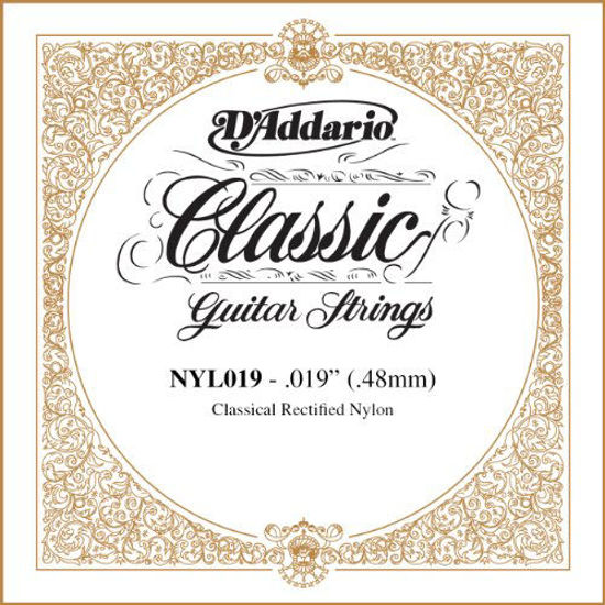 Picture of D'Addario NYL019 Rectified Nylon Classical Guitar Single String ,.019