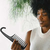 Picture of YEEPSYS Wide Tooth Comb for Curly Hair,Long Hair,Wet Hair,Detangling Comb, Paddle Hair Comb (Black, Combs with Hook)