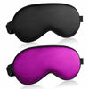 Picture of Eye Mask for Sleeping, Adjustable Strap Silk Sleep, Black-Purple, Size No Size