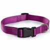 Picture of Reflective Dog Collar with Buckle Adjustable Safety Nylon Collars for Small Medium Large Dogs, Purple M