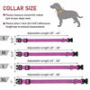 Picture of Reflective Dog Collar with Buckle Adjustable Safety Nylon Collars for Small Medium Large Dogs, Purple M