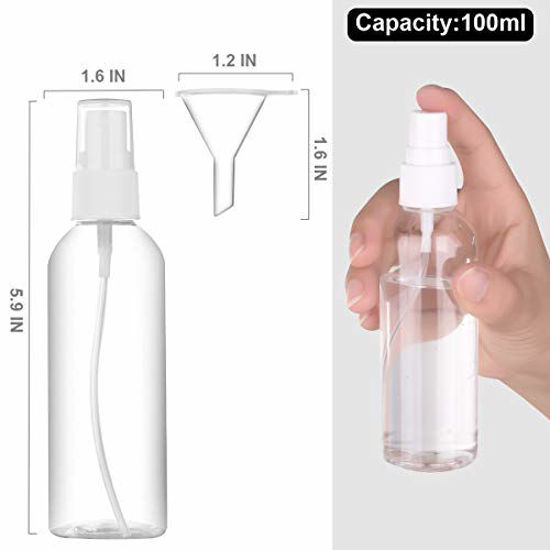 Small Spray Bottle With Fine Mist, 2 Pack 3.4oz/100ml Travel Spray Bottles  For Hair And Face, Refillable Spray Bottles For Cleaning Solutions,  Perfume, Liquid Cosmetics, Essential Oils TSA