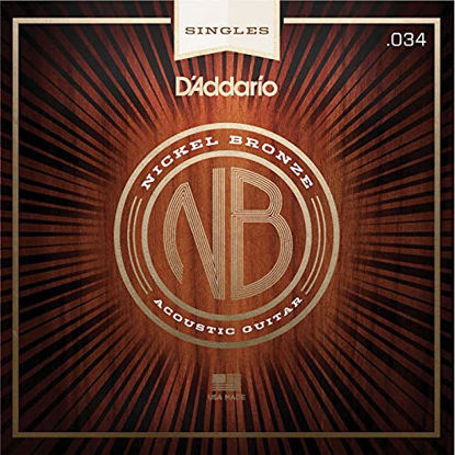 Picture of D'Addario NB034 Nickel Bronze Wound Acoustic Guitar Single String