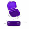 Picture of Dental Mouth Guard case Orthodontic Retainer Cases Container with Vent Holes, Denture Holder Clear Aligner Box for Household|Office|Travel - Dark Purple