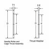 Picture of uxcell TC1018 Thrust Needle Roller Bearings with Washers 5/8" Bore 1-1/8" OD 5/64" Width