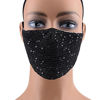 Picture of Sparkly Sequins Face Mask Bling Glitter Fashion Masquerade Party Reusable Cotton Mask for Women (#Black)