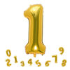 Picture of 32 Inch Gold Number 1 Balloons Foil Ballon Digital Birthday Party Decoration Supplies (Gold Number 1 Balloon)