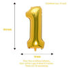 Picture of 32 Inch Gold Number 1 Balloons Foil Ballon Digital Birthday Party Decoration Supplies (Gold Number 1 Balloon)