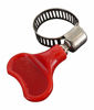 Picture of Band Style 5/16 Wide Adjustable Key Style, Stainless Steel Hose Clamps, Easy-Turn Plastic Thumb Screw, Includes 5 Clamps, by Tech Team (1/2 - 1 (13-25 mm) Diameter)