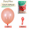 Picture of PartyWoo Rose Gold Balloons 50 pcs 12 Inch Pearl Balloons