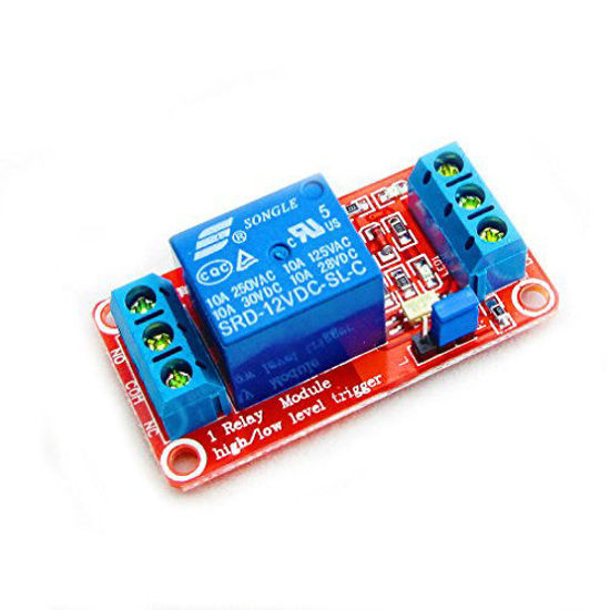 Picture of HiLetgo 12V 1 Channel Relay Module With Optocoupler Isolation Support High or Low Level Trigger